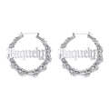 Bamboo Name Hoop Earrings