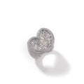 solid baguette heart ring