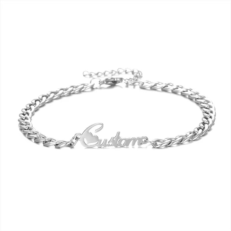 Cuban Name Anklet
