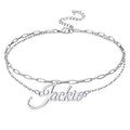 Double Link Name Anklet