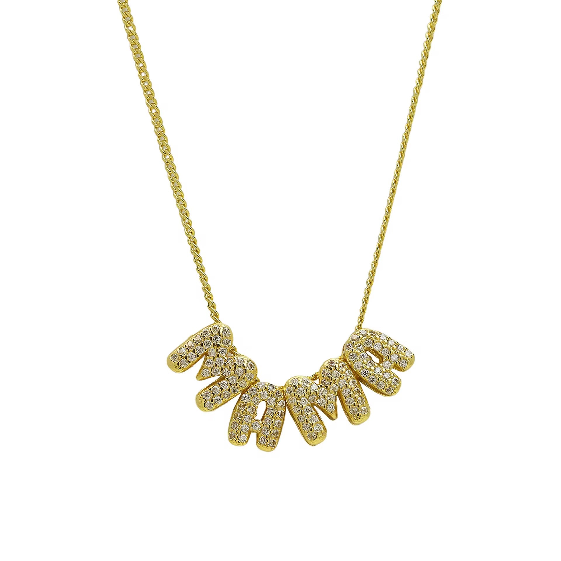 Iced Plush Name Necklace
