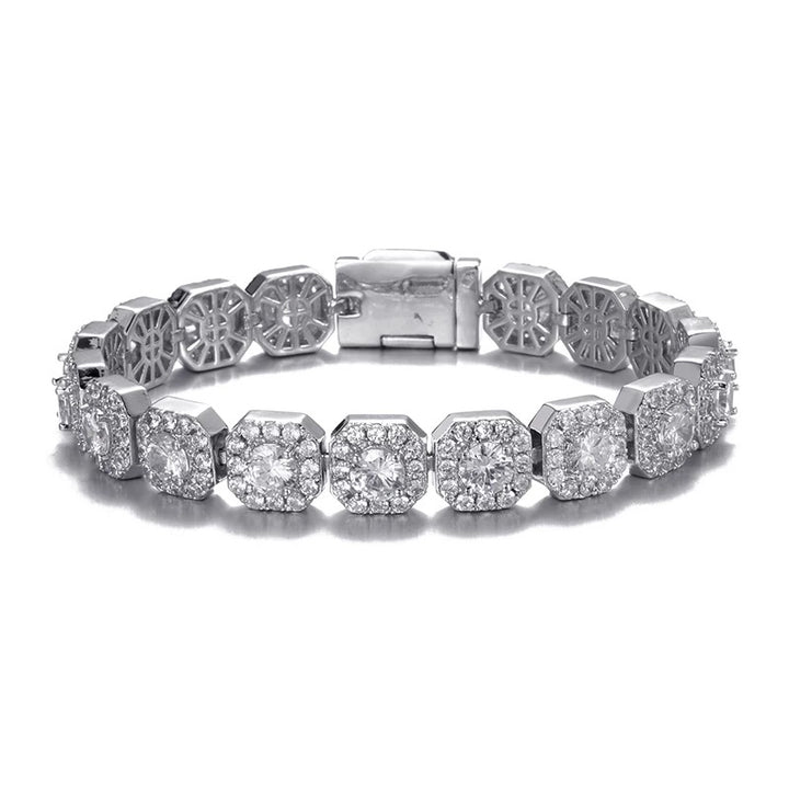 ICY CLUSTERED TENNIS BRACELET