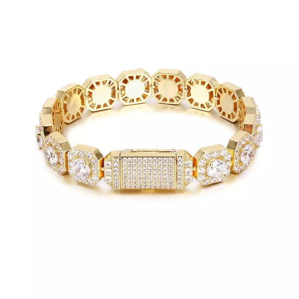 ICY CLUSTERED TENNIS BRACELET