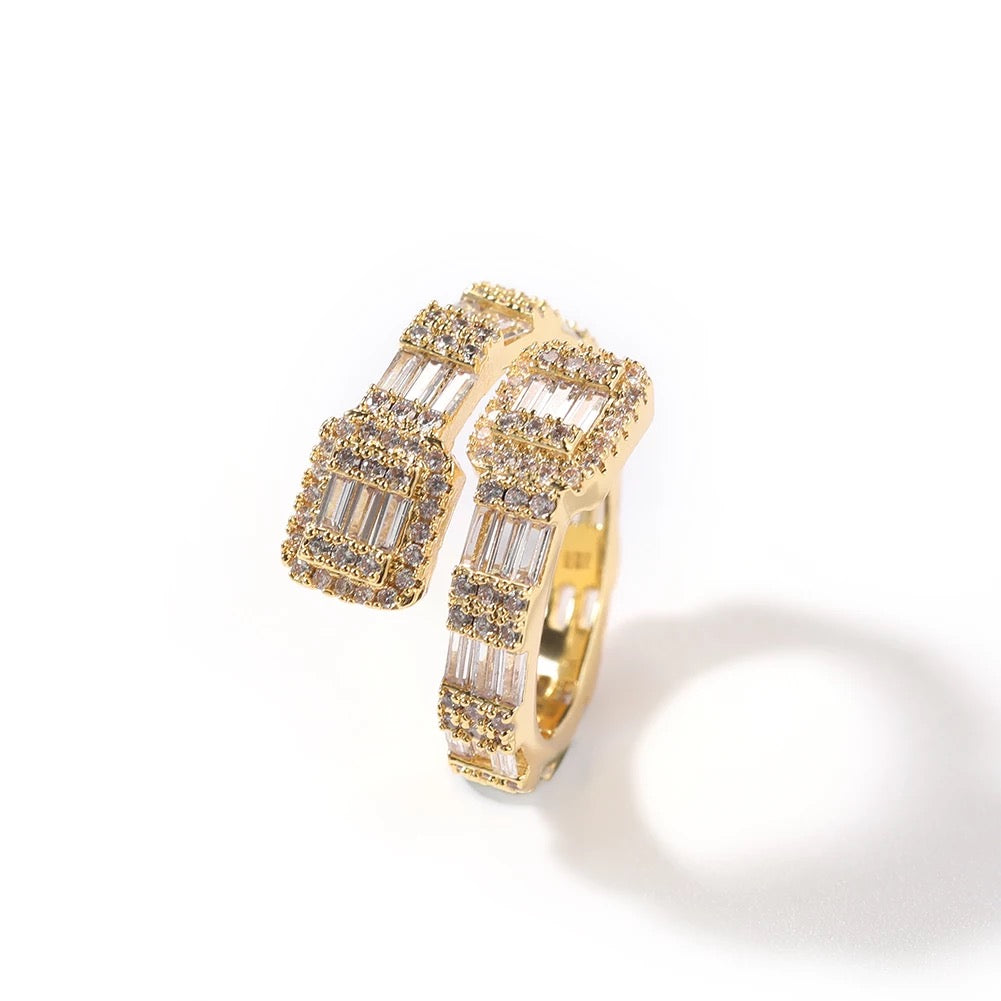 BAGUETTE DOUBLE SQUARE RING